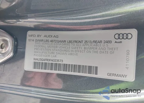 2015 Audi S5 3.0T Premium Plus из США, поврежденный, VIN WAU3GAFR0FA023573